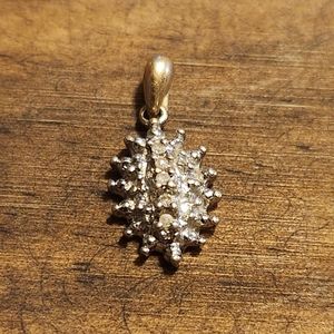CID Clyde Duneier 10k Yellow & White Gold Diamond Pendant